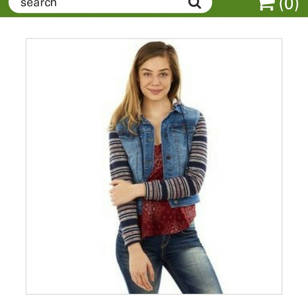 Jean Jacket size small .... Around size 12